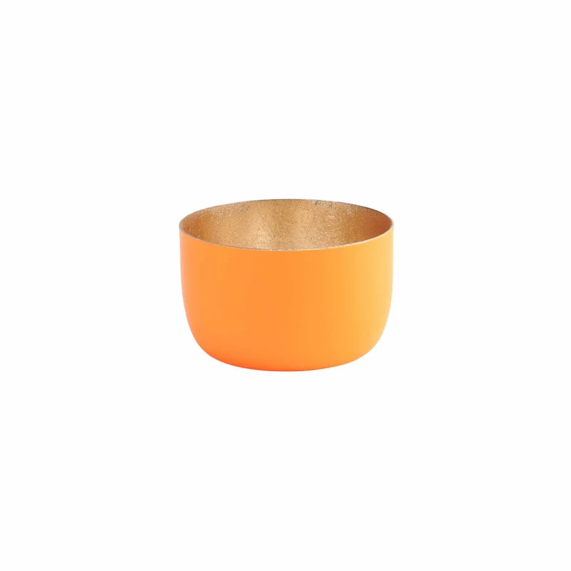 Gift Company Windlicht Madras S, Teelichthalter, Kerzenhalter, Eisen, Neon Orange, 5 cm, 1092503085