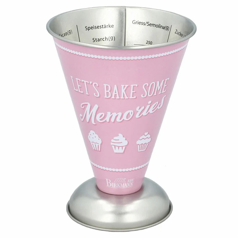Birkmann Colour Kitchen Messbecher, Meßkanne, Meßbecher, Dosierhilfe, Messbehälter, Weißblech, Rosa, 300 ml, 422889