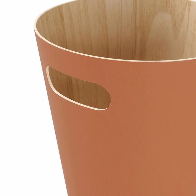 Umbra Abfalleimer Woodrow, Papierkorb, Mülleimer, Birke, Terrakotta Braun, 7.5 L, 082780-1258