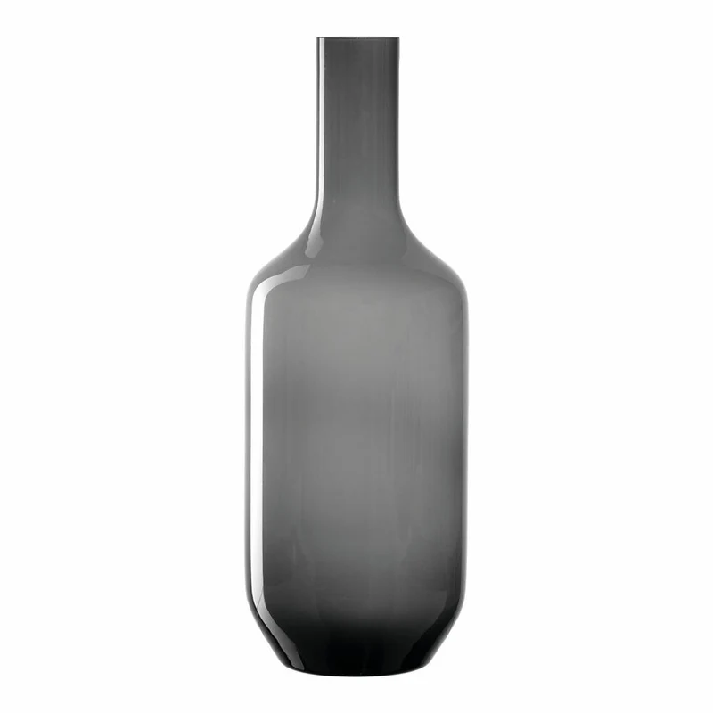Leonardo Vase Milano, Dekovase, Blumenvase, Kalk-Natron Glas, grau, 39 cm, 041745