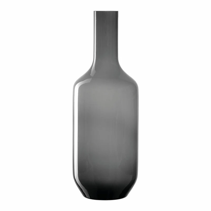 Leonardo Vase Milano, Dekovase, Blumenvase, Kalk-Natron Glas, grau, 64 cm, 041746