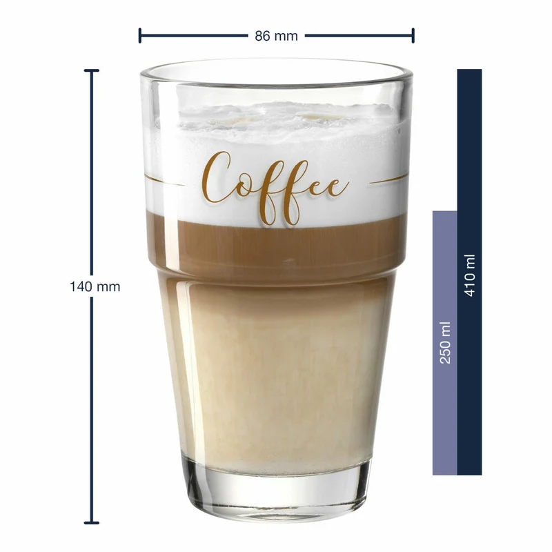 Leonardo Becher Solo Coffee, Kaffeebecher, Glas, Kalk-Natron Glas, mehrfarbig, 410 ml, 043468