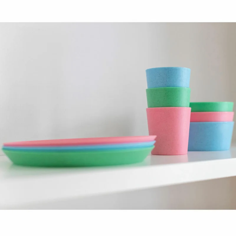 Koziol Kleiner Teller Connect Plate, Kuchenteller, Kunststoff, Organic Frostie Blue, 20.5 cm, 3100706