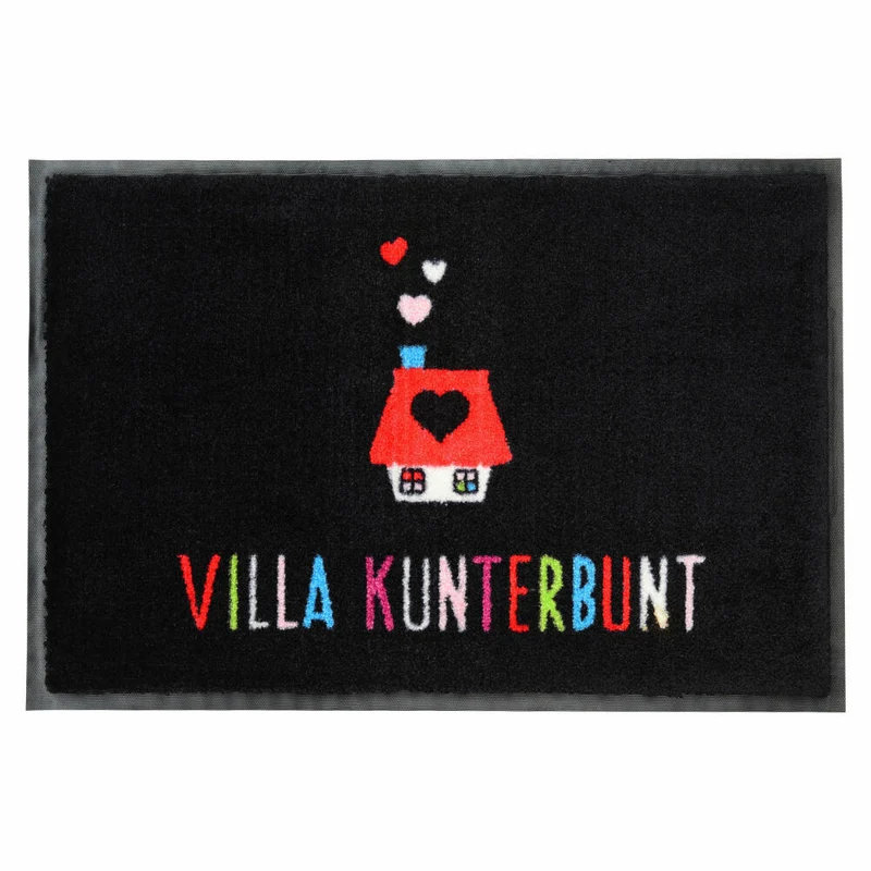 Gift Company Washables Villa Kunterbunt, Waschbare Fußmatte, Fuß Matte, Polyamid / Latex Gel-Schaumrücken, 50 x 75 cm, 50234