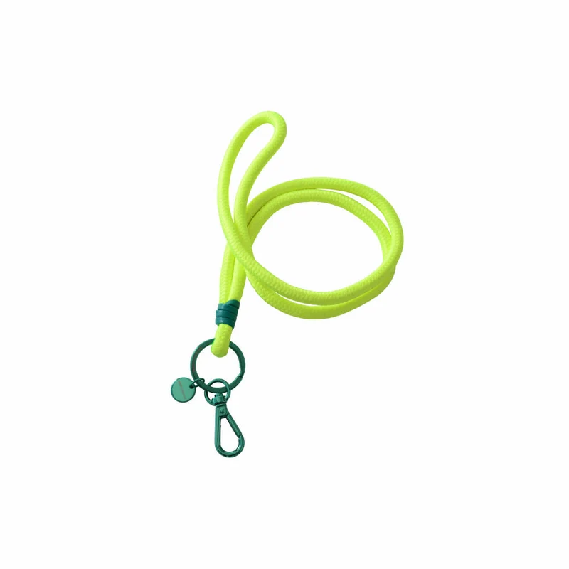 Gift Company Metropolitan Neo Lanyard, mit Karabiner, Schlüsselband, Schlüsselanhänger, Neongelb / Grün, 73072