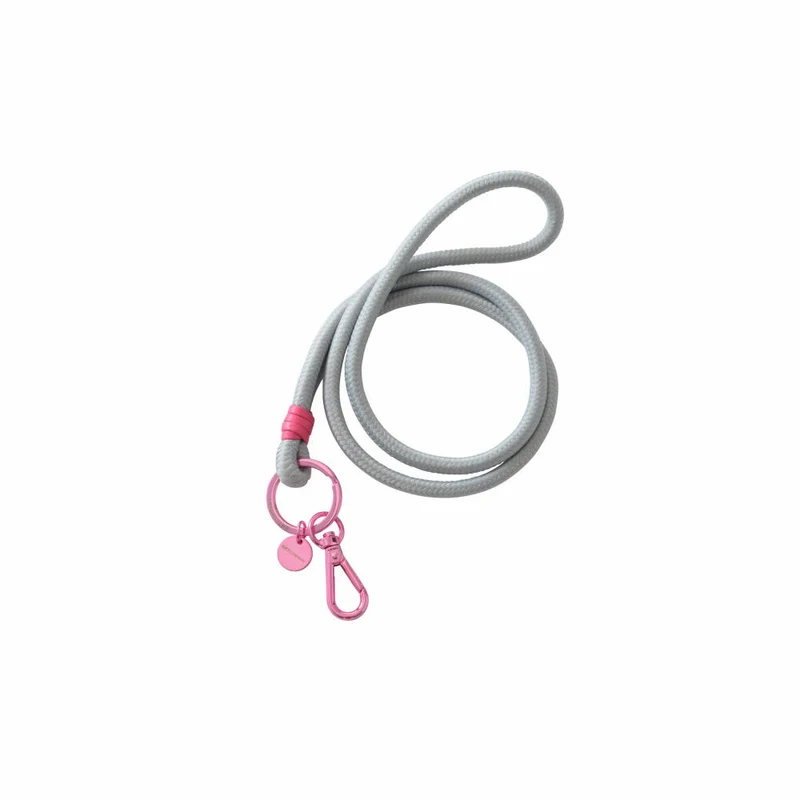 Gift Company Metropolitan Neo Lanyard, mit Karabiner, Schlüsselband, Schlüsselanhänger, Grau / Pink, 73074