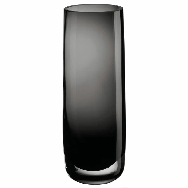 ASA Selection ajana Vase / Windlicht, Blumenvase, Dekovase, Glas, Grau Glänzend, H 22 cm, 88003009