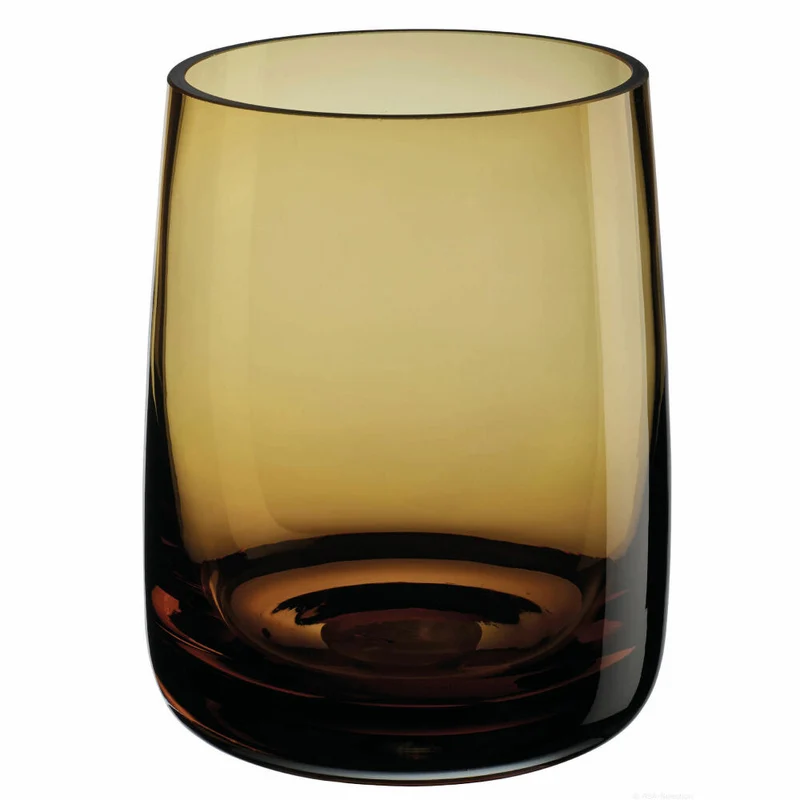ASA Selection ajana Vase / Windlicht amber, Blumenvase, Dekovase, Glas, Gelb, H 18 cm, 88012009