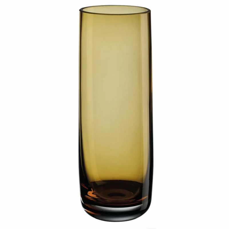ASA Selection ajana Vase / Windlicht amber, Blumenvase, Dekovase, Glas, Gelb, H 22 cm, 88013009