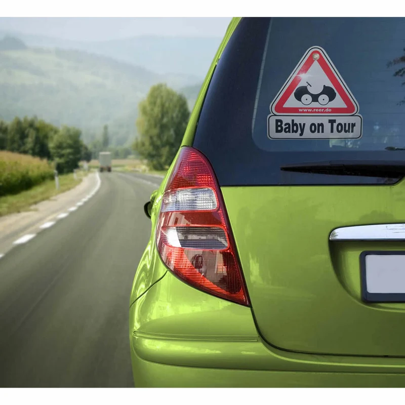 reer Baby on Tour Autoschild, mit Saugnapf, Hinweisschild, Hinweis, Schild, 80210