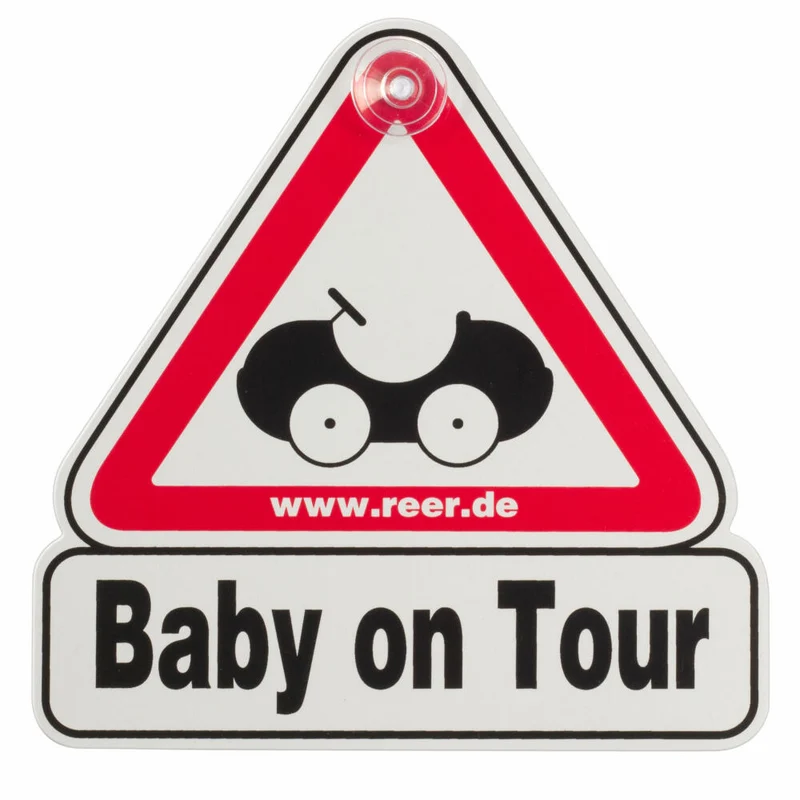 reer Baby on Tour Autoschild, mit Saugnapf, Hinweisschild, Hinweis, Schild, 80210