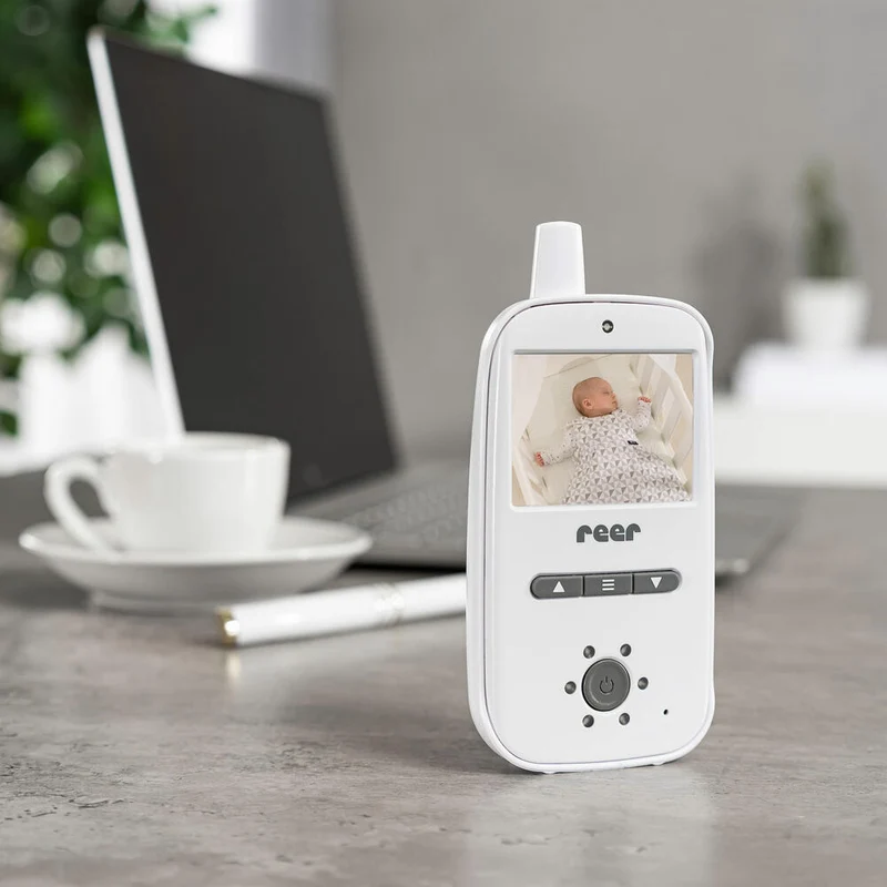 reer BabyCam, Video Babyphone, Babyfon, Kamera, Farbbildschirm, Reichweite bis 300 m, 80420