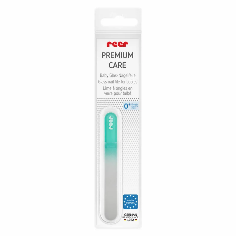 reer PremiumCare Baby Glas-Nagelfeile, Nagelpflege, Nagel Feile, Glasfeile, Kinder, 81043