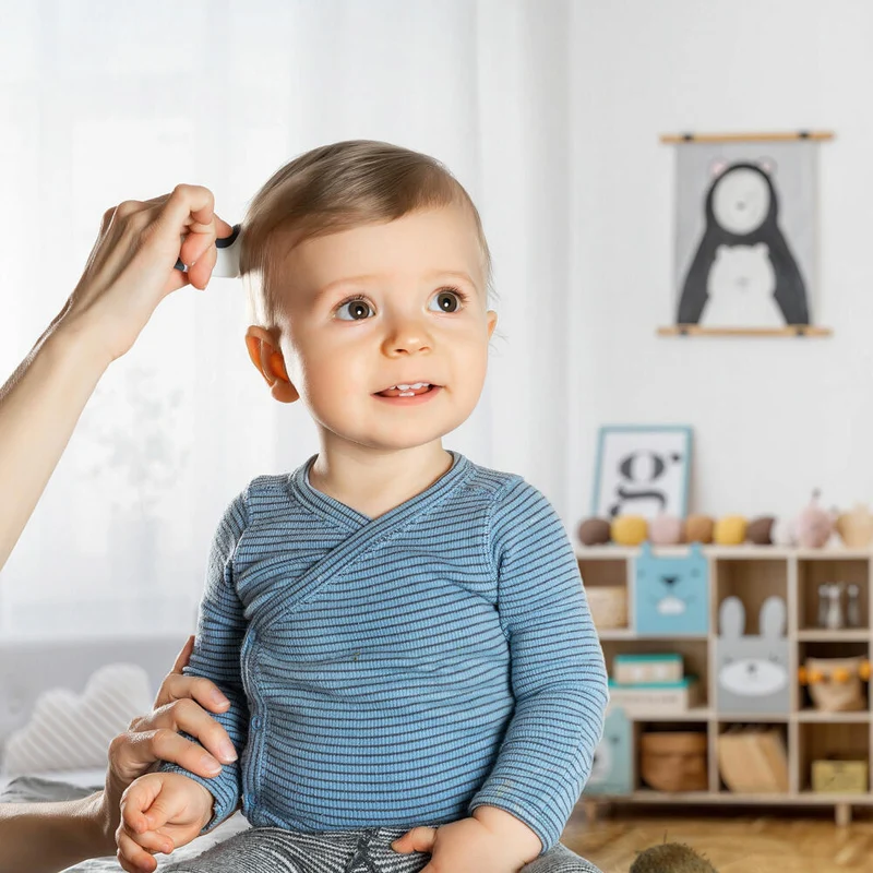 reer BabyCare Haarpflege-Set, 2-tlg., Bürste, Kamm, Haarbürste, Naturborsten, 81070