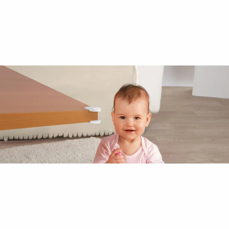 reer Eckenschutz, 4er Set, Ecken Schutz, Stoßschutz, Kindersicherung, Kinder Sicherung, Weiß / Transparent, 82010