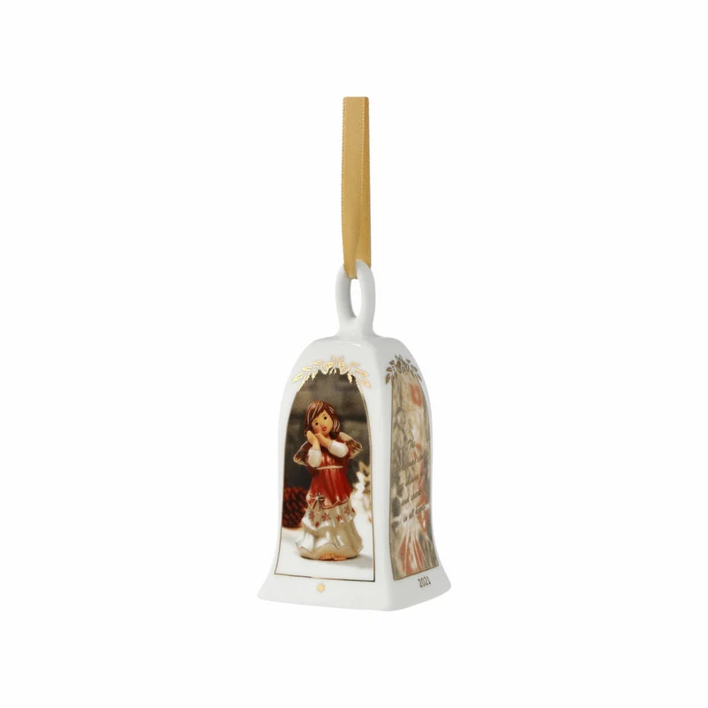 Goebel Jahresglocke 2021, Friedliche Weihnachtszeit, Weihnachtsglocke, Deko, Porzellan, Bunt, 66505441