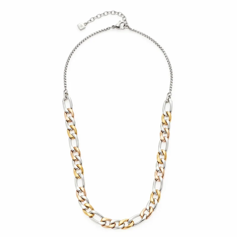 Leonardo Jewels Halskette Tricolore, Kette, Halsschmuck, Edelstahl, Tricolor, 022068