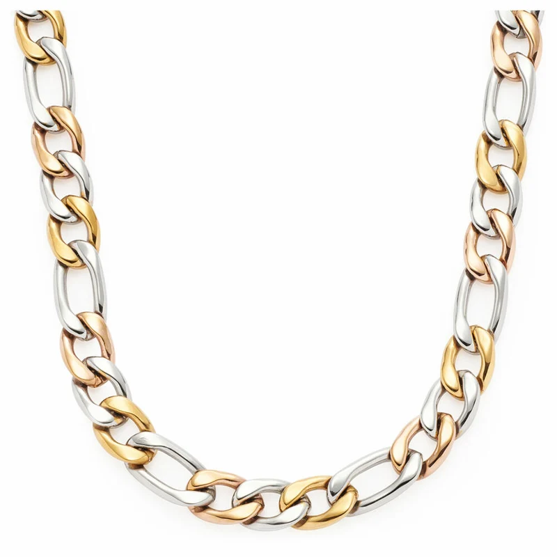 Leonardo Jewels Halskette Tricolore, Kette, Halsschmuck, Edelstahl, Tricolor, 022068