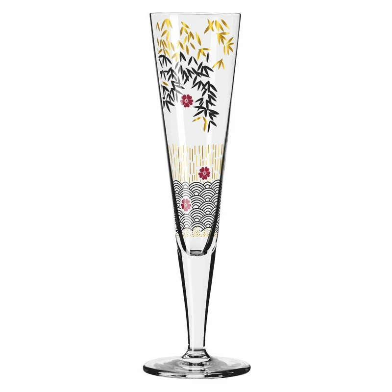 Ritzenhoff Goldnacht Champagnerglas 019, Kathrin Stockebrand, Kristallglas, 205 ml, 1071019
