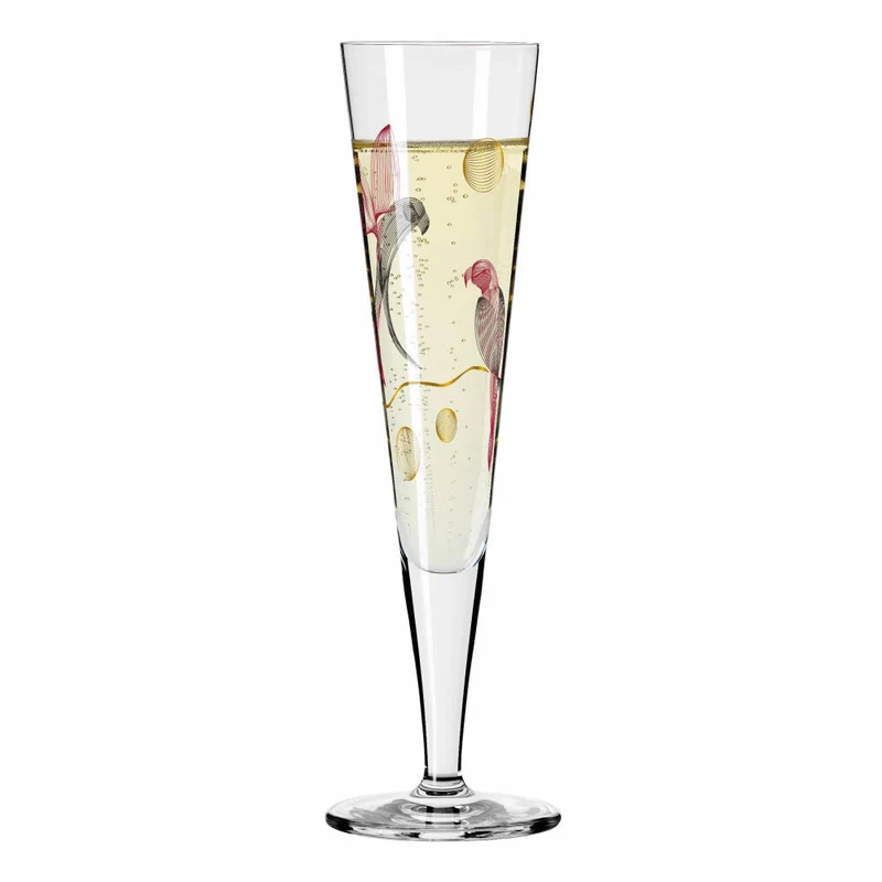 Ritzenhoff Champagnerglas Goldnacht Champagner 016, Christine Kordes, Kristallglas, 205 ml, 1071016