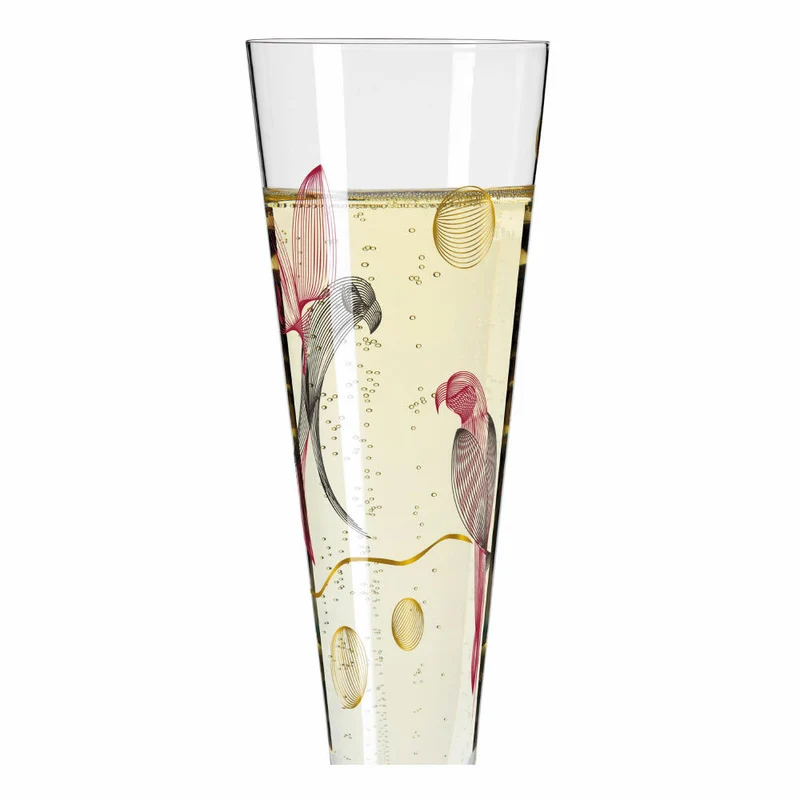 Ritzenhoff Champagnerglas Goldnacht Champagner 016, Christine Kordes, Kristallglas, 205 ml, 1071016