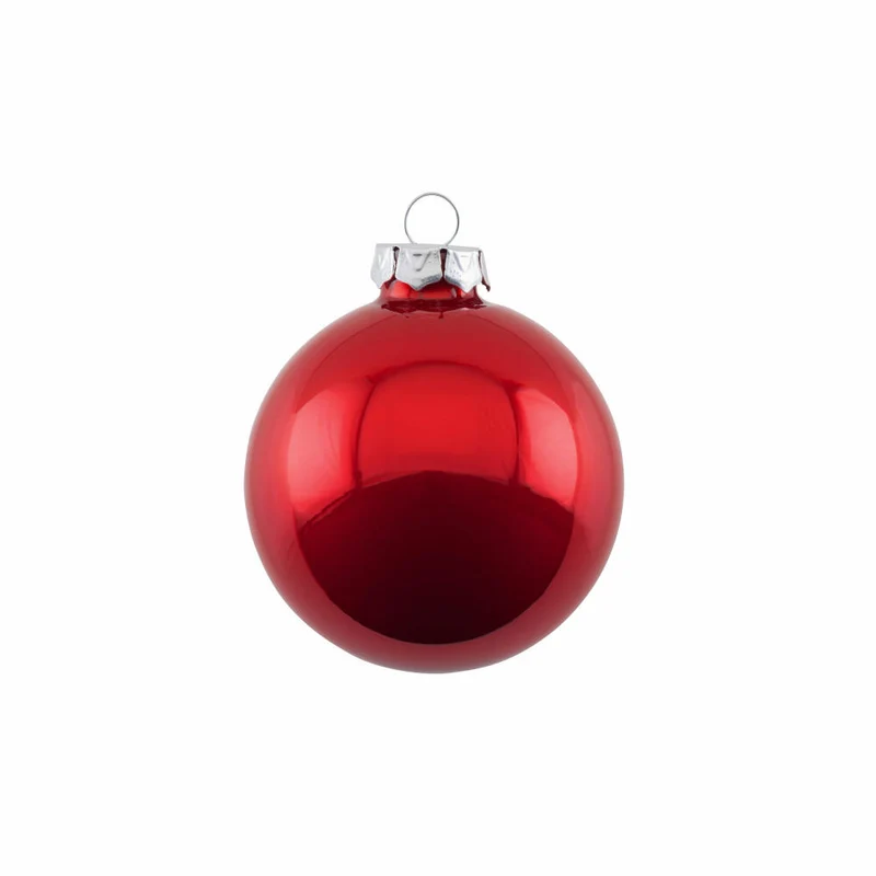 Gift Company Christbaumkugel Opal, Weihnachtskugel, Baumschmuck, Glas, Rot, Ø 8 cm, 11676