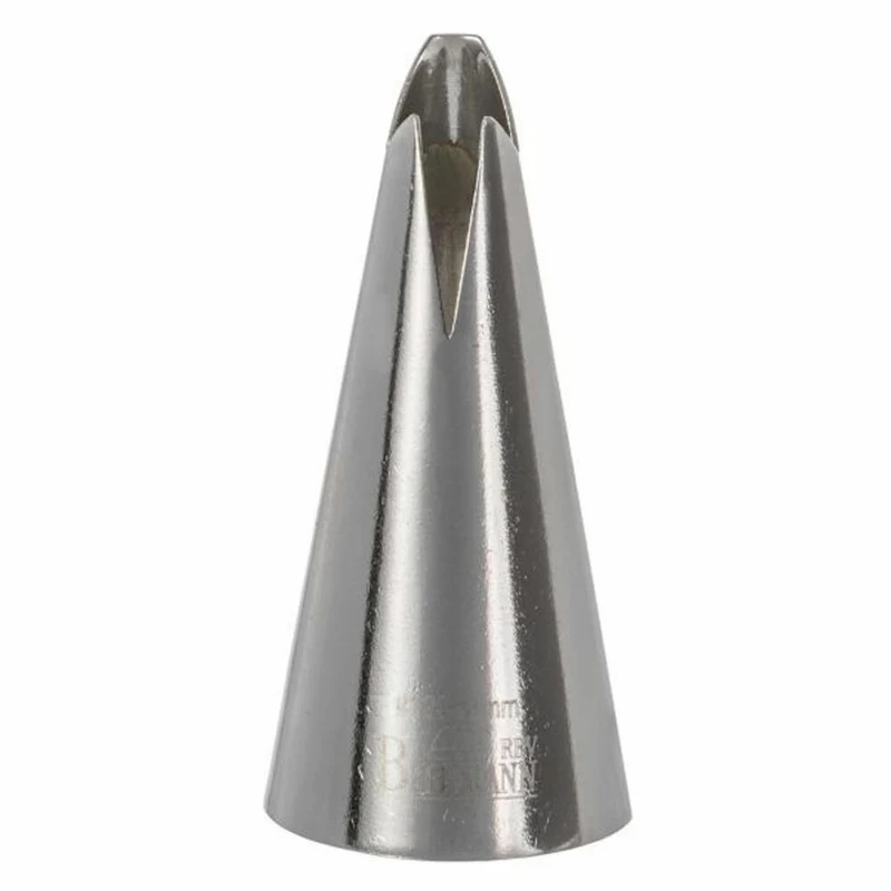 Birkmann Rüschentülle Gerade #120, Spritztülle, Garniertülle, Backzubehör, Edelstahl, Ø 1.4 cm, 411678