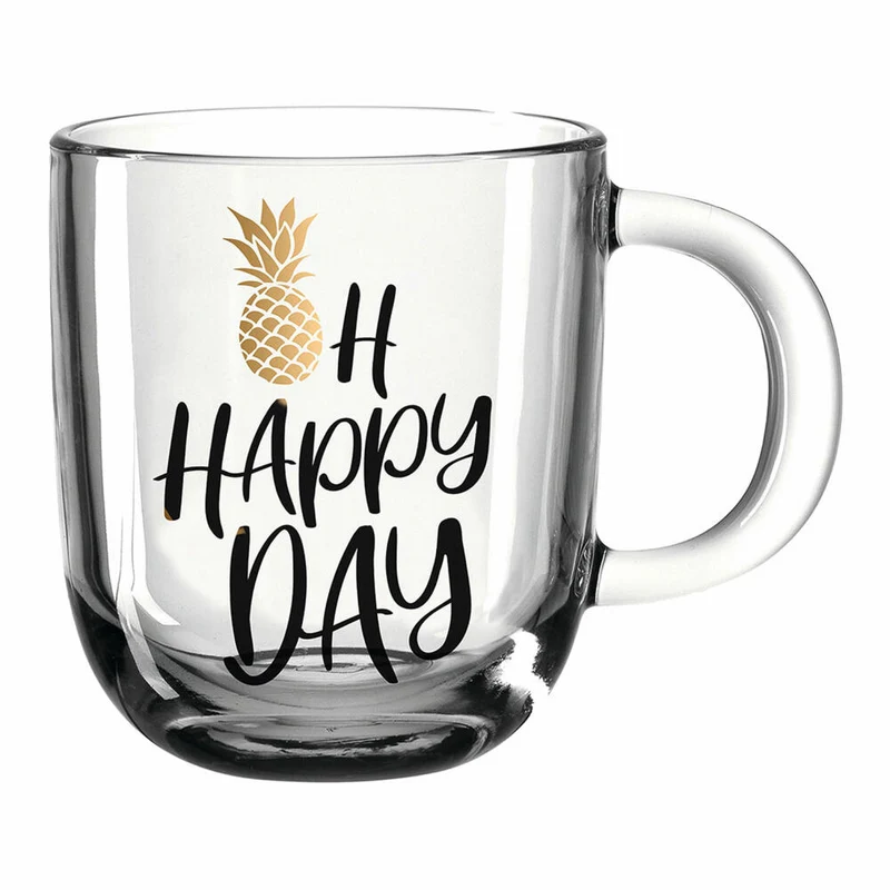 Leonardo Tasse Emozione Oh happy day, Glastasse, Becher, Kalk-Natron Glas, mehrfarbig, 400 ml, 046412