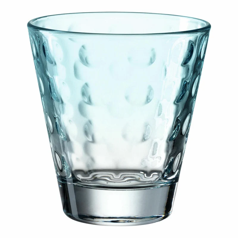 Leonardo Trinkglas Optic, Becher, Wasserglas, Kalk-Natron Glas, mint, 215 ml, 025895