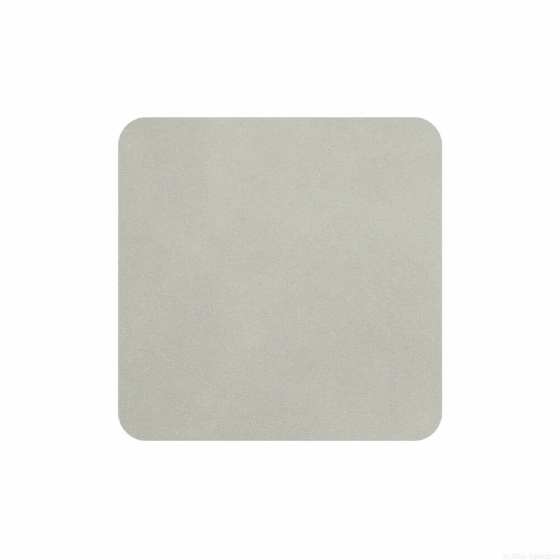 ASA Selection Soft Leather Untersetzer Limestone, 4er Set, Glasuntersetzer, Flaschenuntersetzer, PU, Grau Matt, 78575076