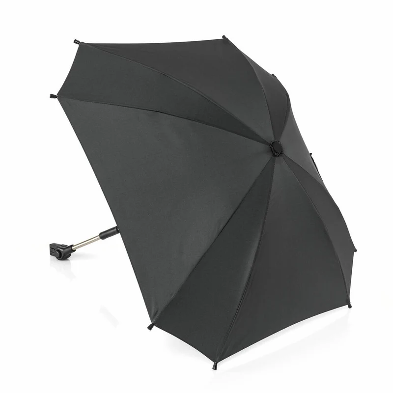reer ShineSafe Kinderwagen-Sonnenschirm, Sonnen Schirm, Sonnenschutz, UV Schutz, Kinderwagen, Schwarz, 84151