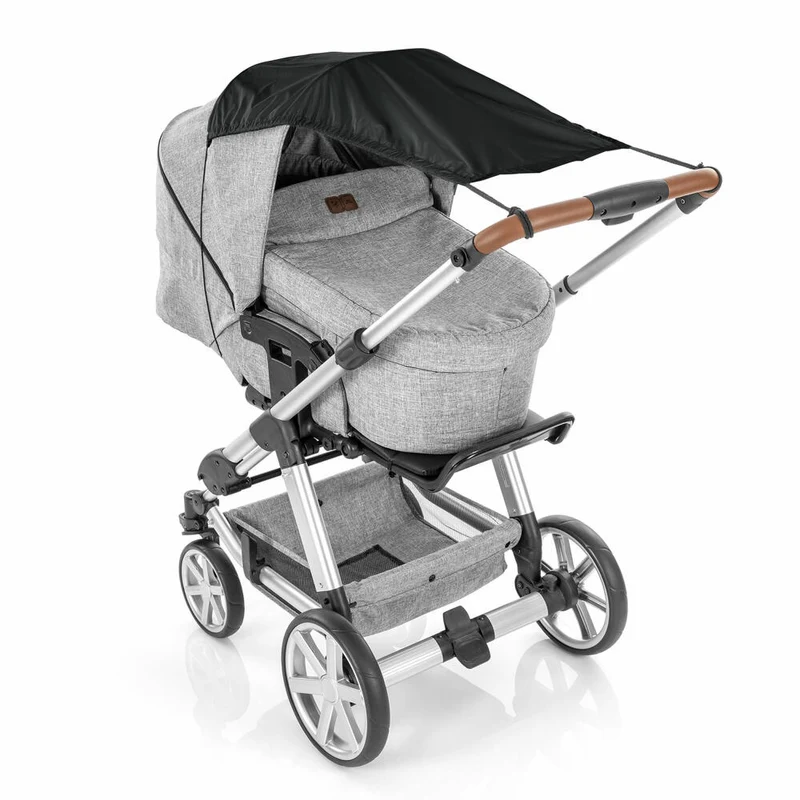 reer ShineSafe Sonnensegel, Sonnenschutz, UV Schutz, Kinderwagen, Schwarz, 84191