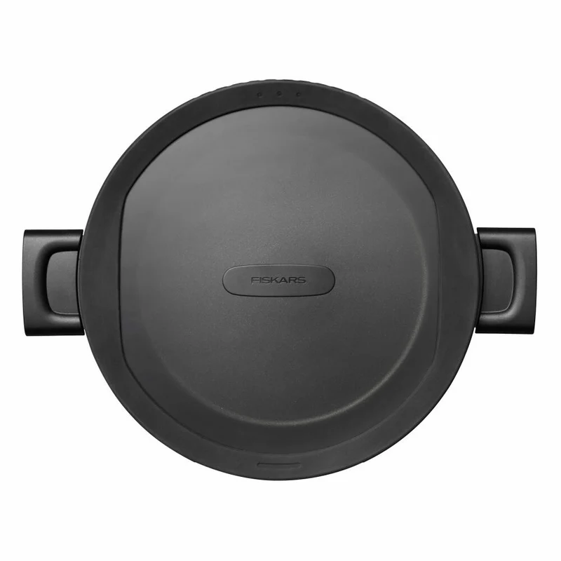 Fiskars Hard Face Kasserolle, mit Deckel, Kochtopf, Koch Topf, Aluminium, Schwarz, 5 L, Ø 26 cm, 1052228