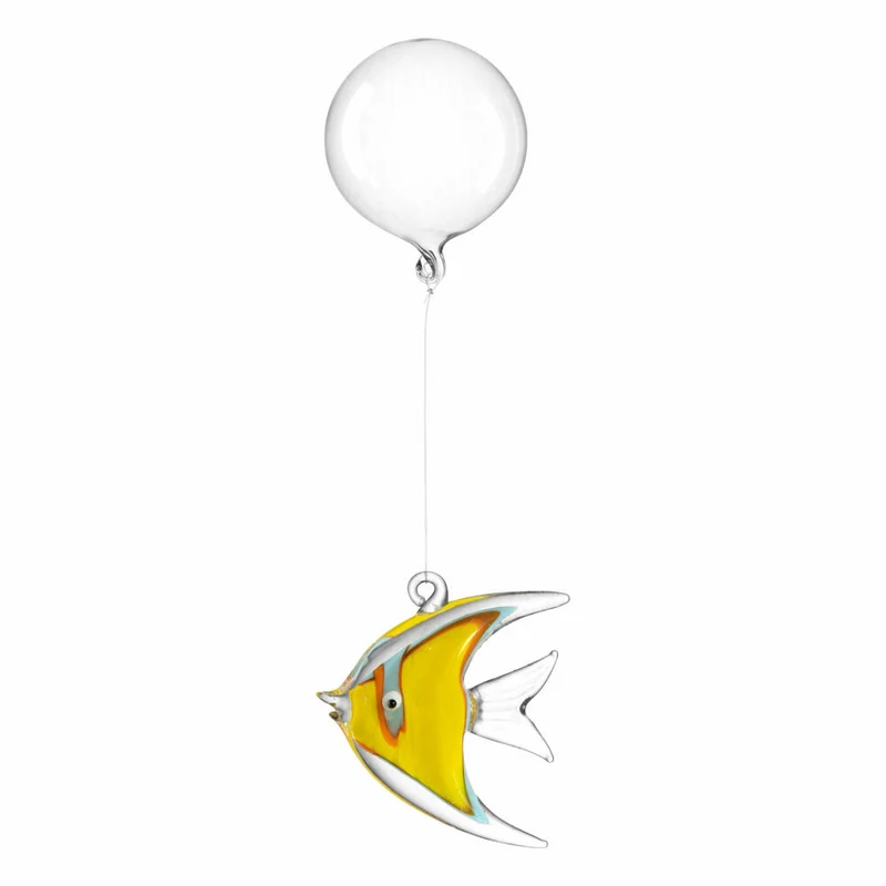 Leonardo Fisch Mare, Glasdekoration, Maritim, Dekoration, Aquarium, Unterwasserwelt, Glas, Gelb, 5.6 cm, 059057