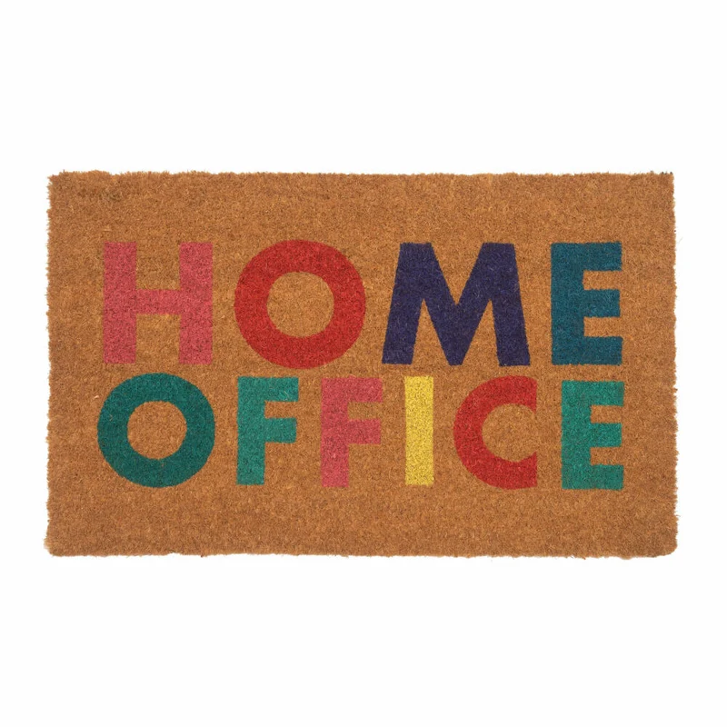 Gift Company Fußmatte Homeoffice, Türmatte, Kokosmatte, Kokos, Vinylrücken, Beige, 45 x 75 cm, 1096001005