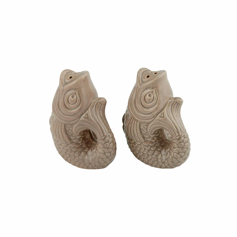 Gift Company Salz- und Pfefferstreuerset Monsieur Carafon 2-tlg., Steingut, Sandstone, 9 cm, 1096601029