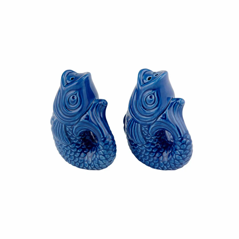 Gift Company Salz- und Pfefferstreuerset Monsieur Carafon 2-tlg., Steingut, Azure, 9 cm, 1096601070