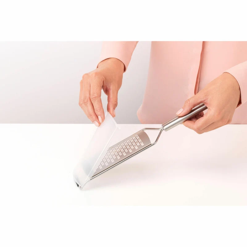 Brabantia Küchenreibe Profile, Küchenraspel, Küchenhelfer, Stahl, Matt Steel, 30.5 cm, 250941