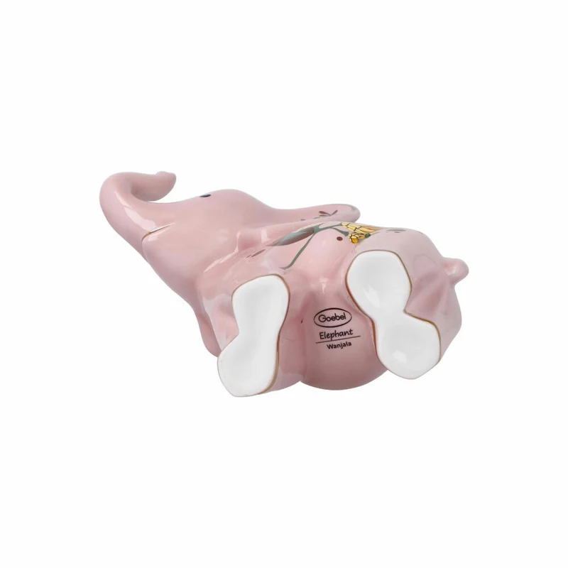 Goebel Figur Wanjala, Elephant, Elefantenfigur, Elefanten Figur, Dekofigur, Porzellan, Rose, 70001041