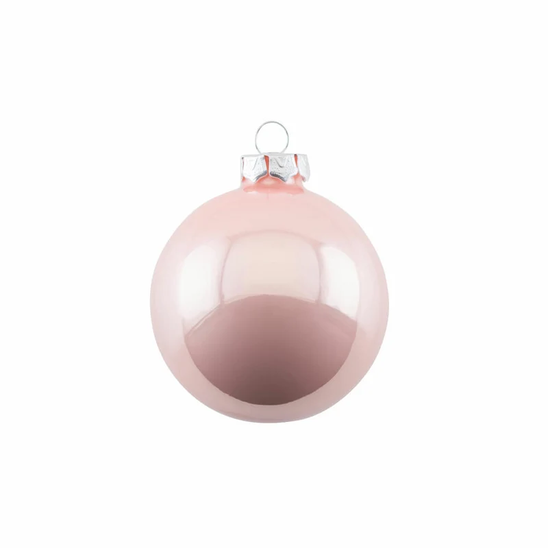 Gift Company Christbaumkugel Opal, Weihnachtskugel, Baumschmuck, Glas, Blush, Ø 8 cm, 11459