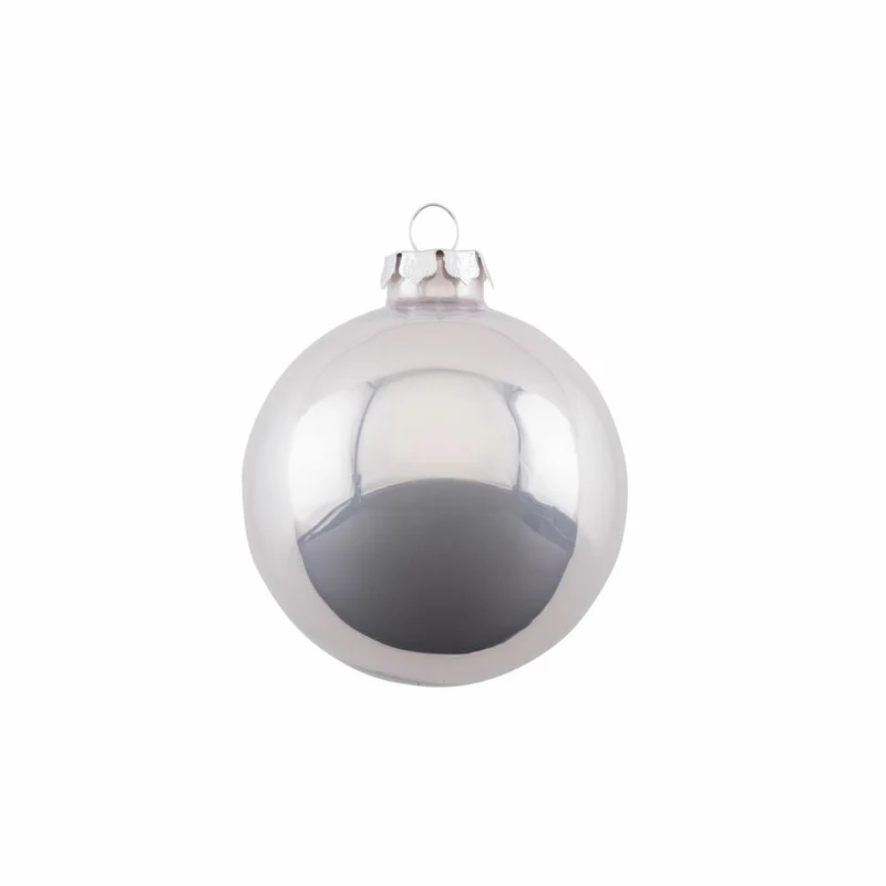 Gift Company Christbaumkugel Opal, Weihnachtskugel, Baumschmuck, Glas, Grau, Ø 8 cm, 11494