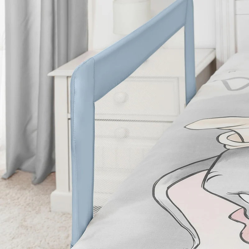 reer Sleep n Keep Bettgitter, Rausfallschutz für Bett, Schutzgitter, Blaugrau Länge 100 cm, 45101