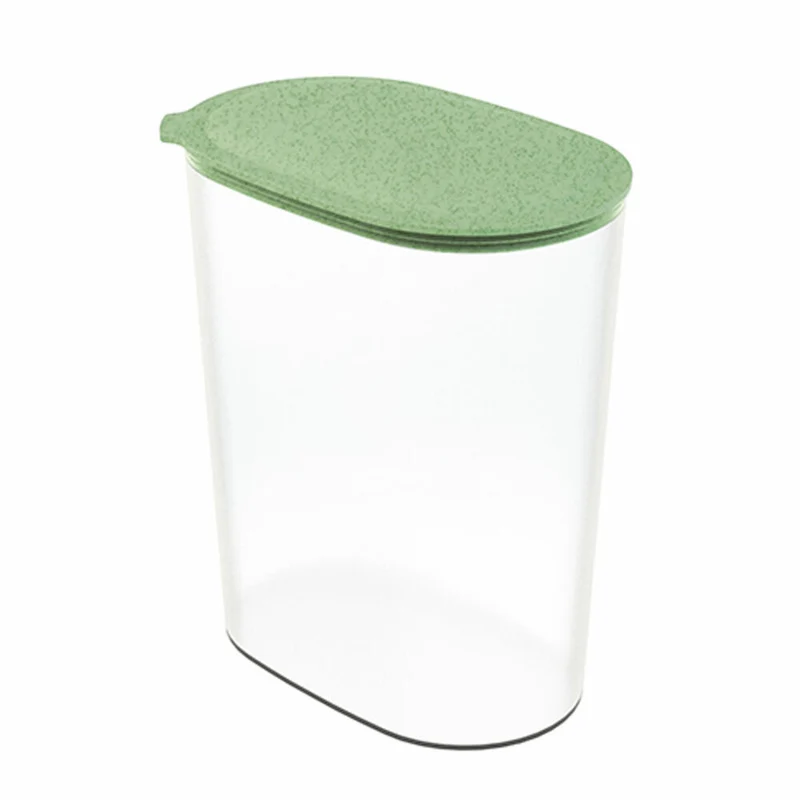 Koziol Vorratsdose Connect Oval Storage L, luftdichter Vorratsbehälter, Kunststoff, Nature Leaf Green, 2.5 L, 4065703