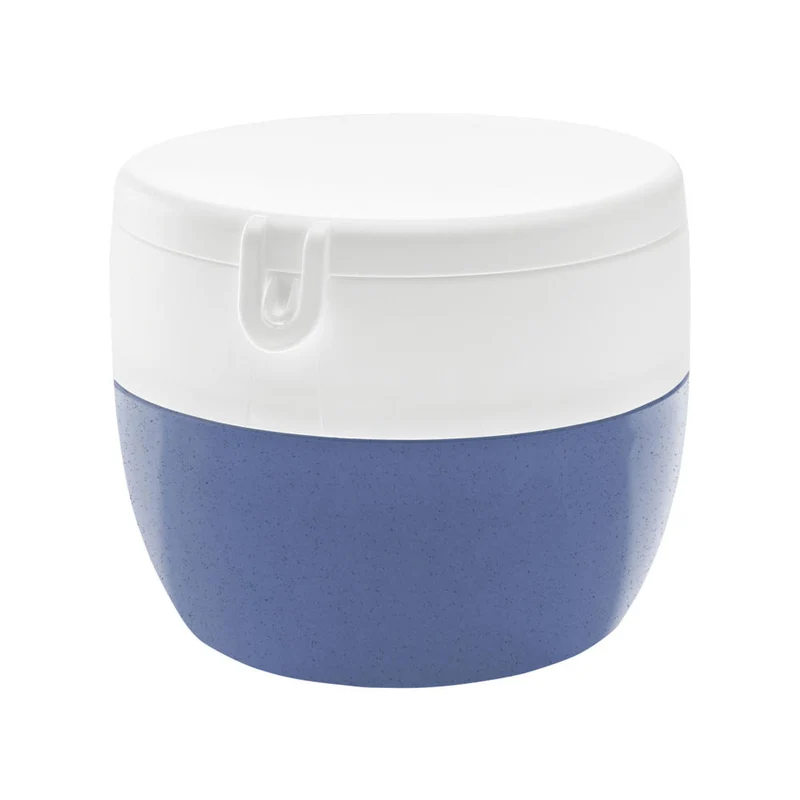 Koziol Bentobox M, Bento Box, Speisegefäß, Lunchbox, Thermoplastischer Kunststoff, Organic Blue, 3-teilig, 3197671