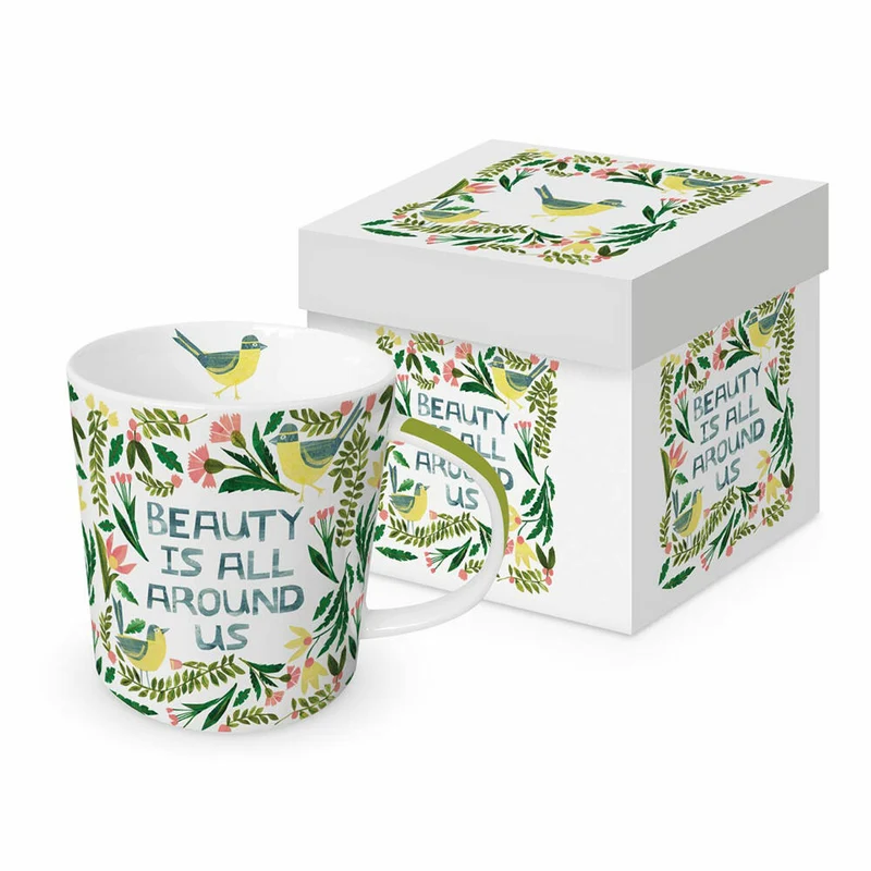 PPD Beauty is around Trend Mug, in Geschenkbox, Tasse, Teetasse, Kaffee Becher, 350 ml, 604328