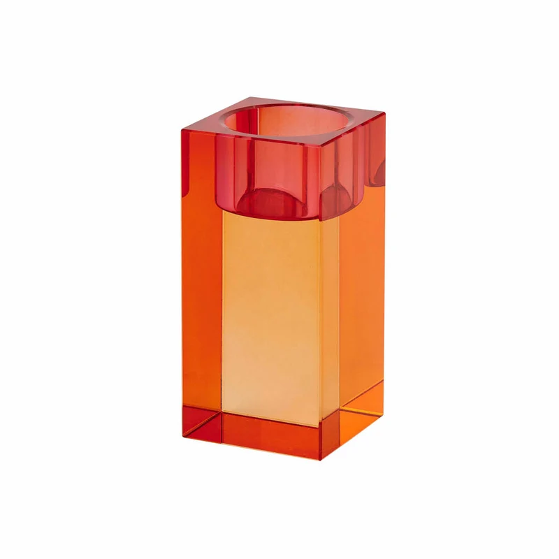 Gift Company Teelichthalter Sari M, Windlicht, Dekolicht, Kristallglas, Orange, Rosa, 10.3 cm, 1096904014