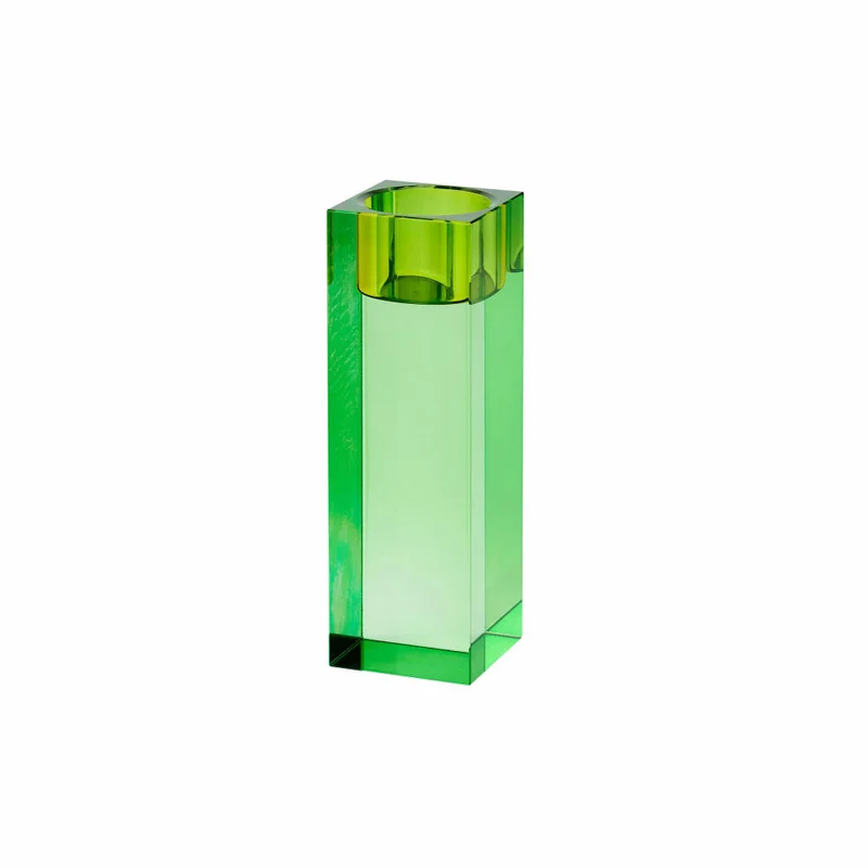 Gift Company Teelichthalter Sari L, Windlicht, Dekolicht, Kristallglas, Grün, 14 cm, 1096905008