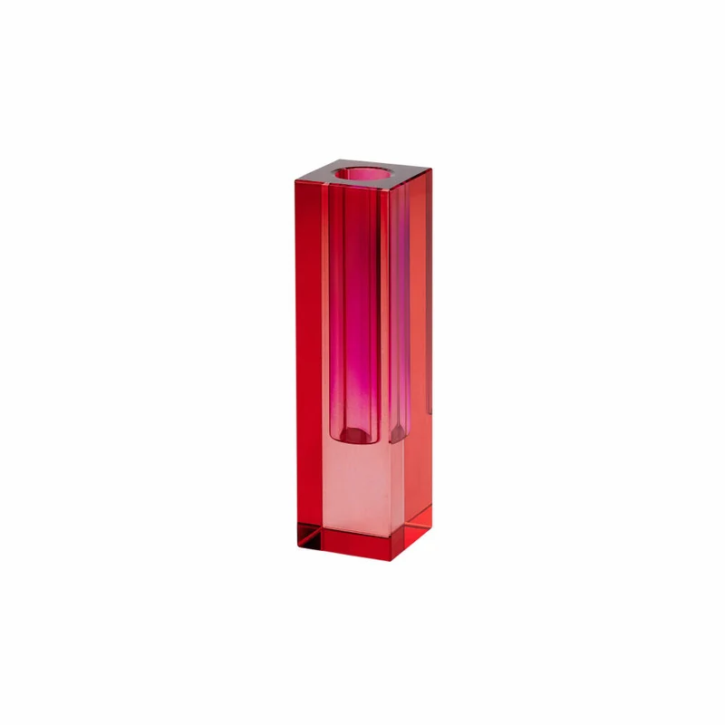 Gift Company Vase Sari, Dekovase, Blumenvase, Kristallglas, Rot, Lila, 14 cm, 1097103003