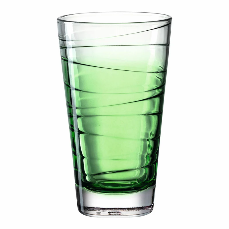 Leonardo Trinkglas Vario Struttura, Becher, Wasserglas, Kalk-Natron Glas, grün, 280 ml, 026834