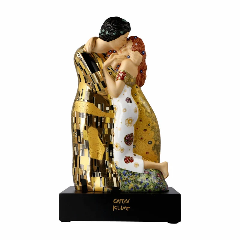 Goebel Figur Gustav Klimt - Der Kuss, Artis Orbis, Dekofigur, Porzellan, Bunt, 33 cm, 66488941